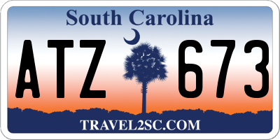 SC license plate ATZ673