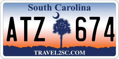 SC license plate ATZ674