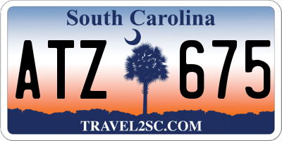 SC license plate ATZ675