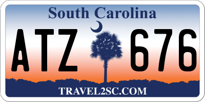 SC license plate ATZ676