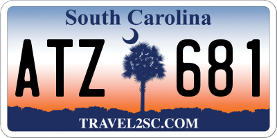 SC license plate ATZ681