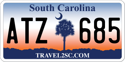SC license plate ATZ685