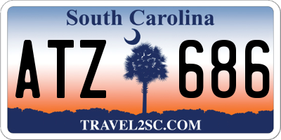 SC license plate ATZ686