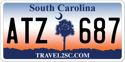 SC license plate ATZ687