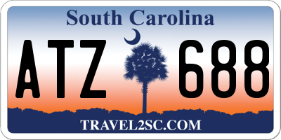 SC license plate ATZ688