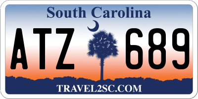 SC license plate ATZ689