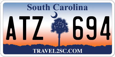 SC license plate ATZ694