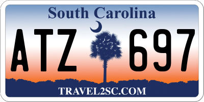 SC license plate ATZ697
