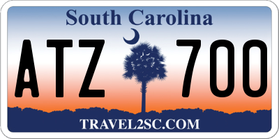 SC license plate ATZ700
