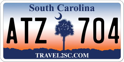 SC license plate ATZ704