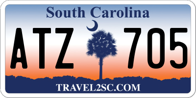 SC license plate ATZ705