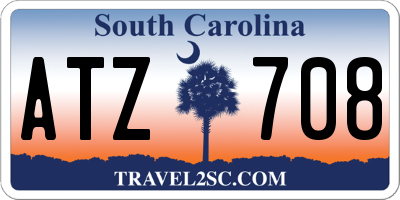 SC license plate ATZ708