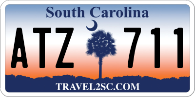 SC license plate ATZ711