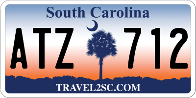 SC license plate ATZ712