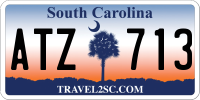 SC license plate ATZ713