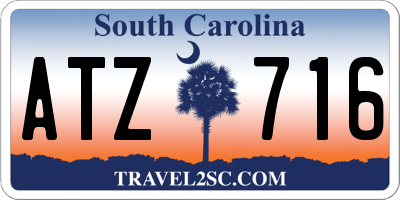 SC license plate ATZ716