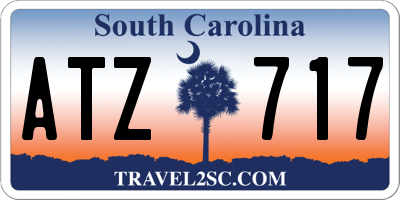 SC license plate ATZ717