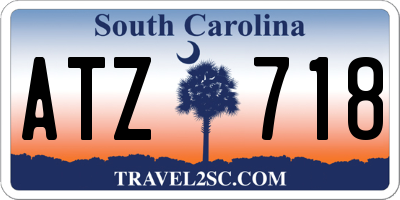 SC license plate ATZ718