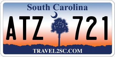 SC license plate ATZ721