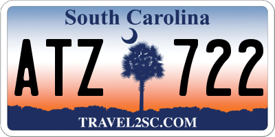 SC license plate ATZ722