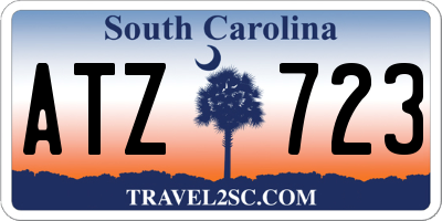 SC license plate ATZ723