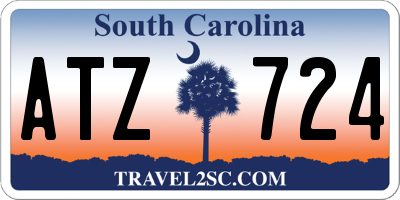 SC license plate ATZ724