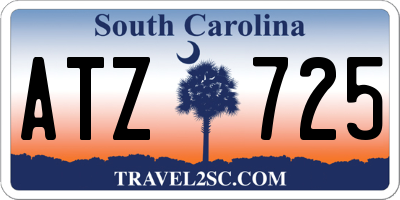 SC license plate ATZ725