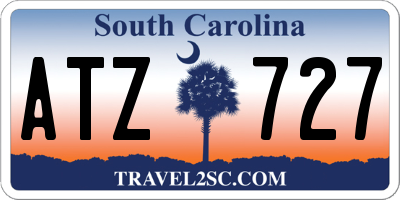 SC license plate ATZ727