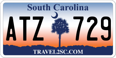 SC license plate ATZ729