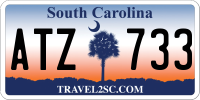 SC license plate ATZ733