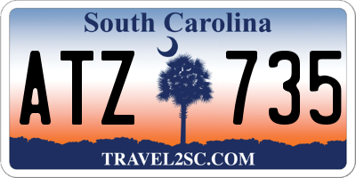 SC license plate ATZ735