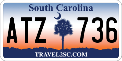 SC license plate ATZ736