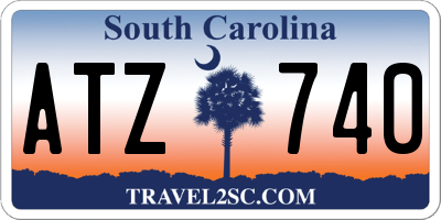 SC license plate ATZ740