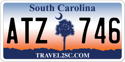 SC license plate ATZ746