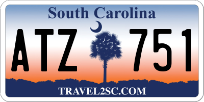SC license plate ATZ751