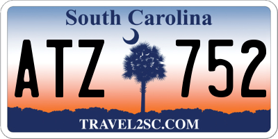 SC license plate ATZ752