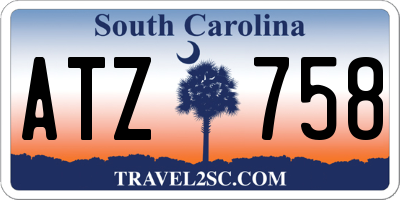 SC license plate ATZ758