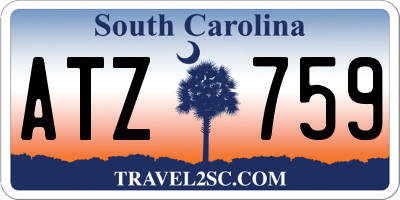 SC license plate ATZ759