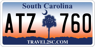 SC license plate ATZ760