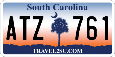 SC license plate ATZ761