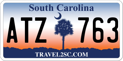 SC license plate ATZ763