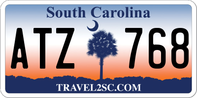 SC license plate ATZ768