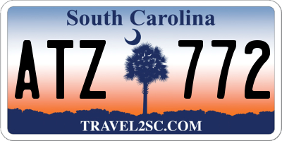 SC license plate ATZ772
