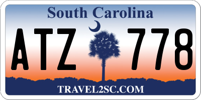 SC license plate ATZ778