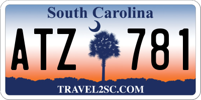 SC license plate ATZ781