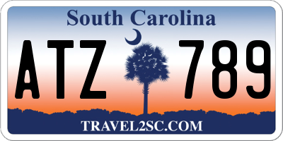 SC license plate ATZ789