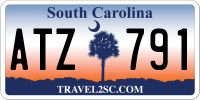 SC license plate ATZ791