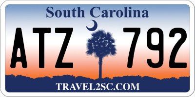 SC license plate ATZ792