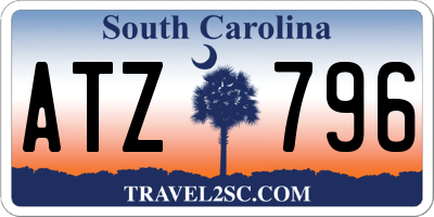 SC license plate ATZ796