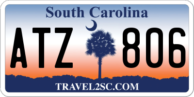 SC license plate ATZ806